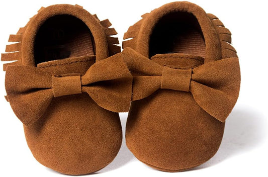 CENCIRILY Infant Baby Fringe Moccasin Slipper Boys Girls Tassel Crib Shoes
