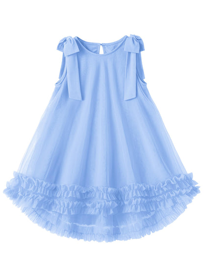 Arshiner Toddler Girl Tulle Dress Baby Girl Tutu Birthday Party Princess Dresses Tiered High Low Summer Sundress for 2-8Y