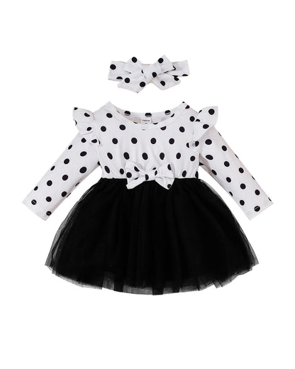 Mioglrie Baby Girl Clothes Infant Girl Fall Winter Long Sleeve Tutu Dress