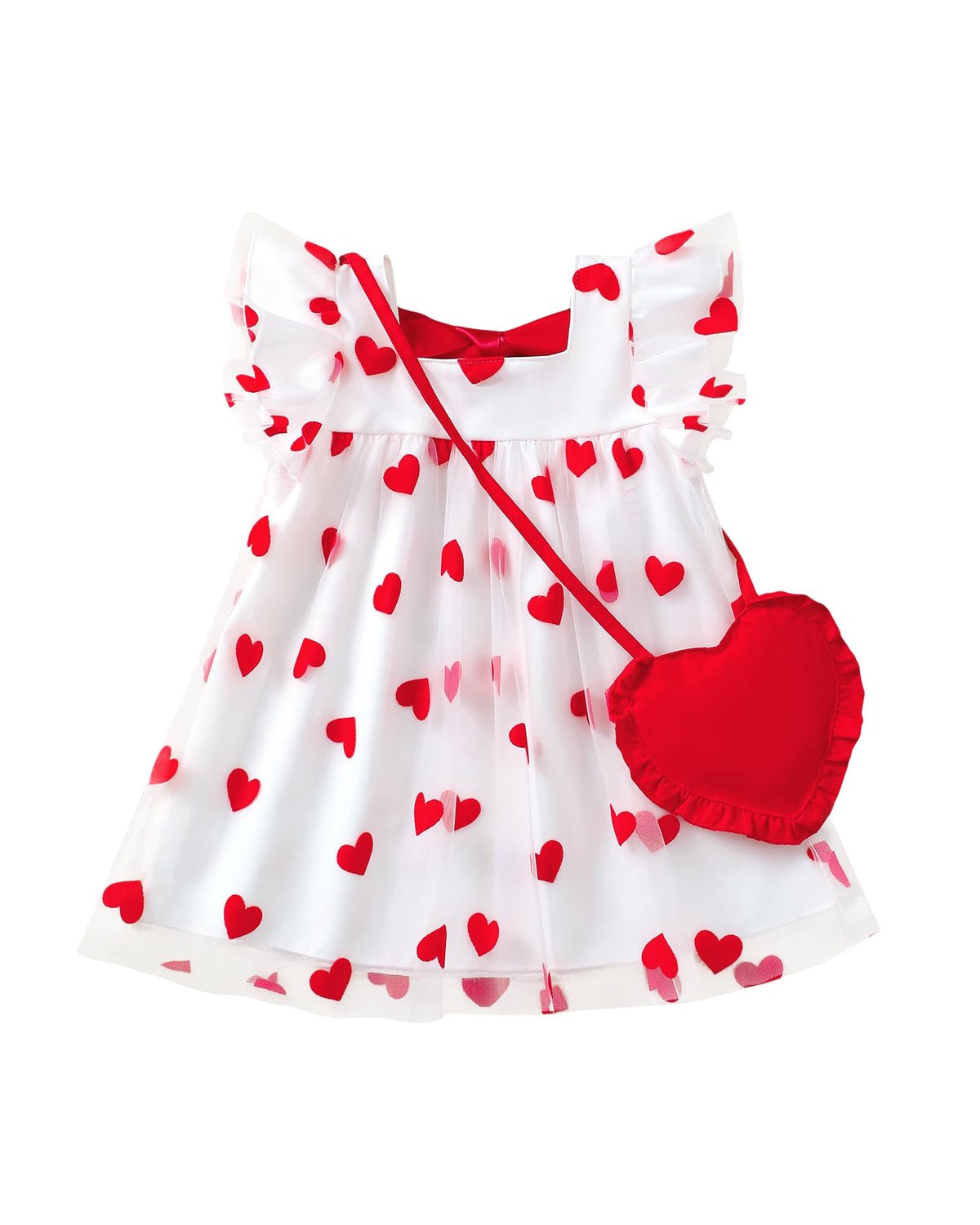 Kucnuzki Baby Girl Clothes Toddler Girls Summer Fairy Tulle Dress Ruffle Fly Sleeve Casual Sundress Cute Outfit for Kids