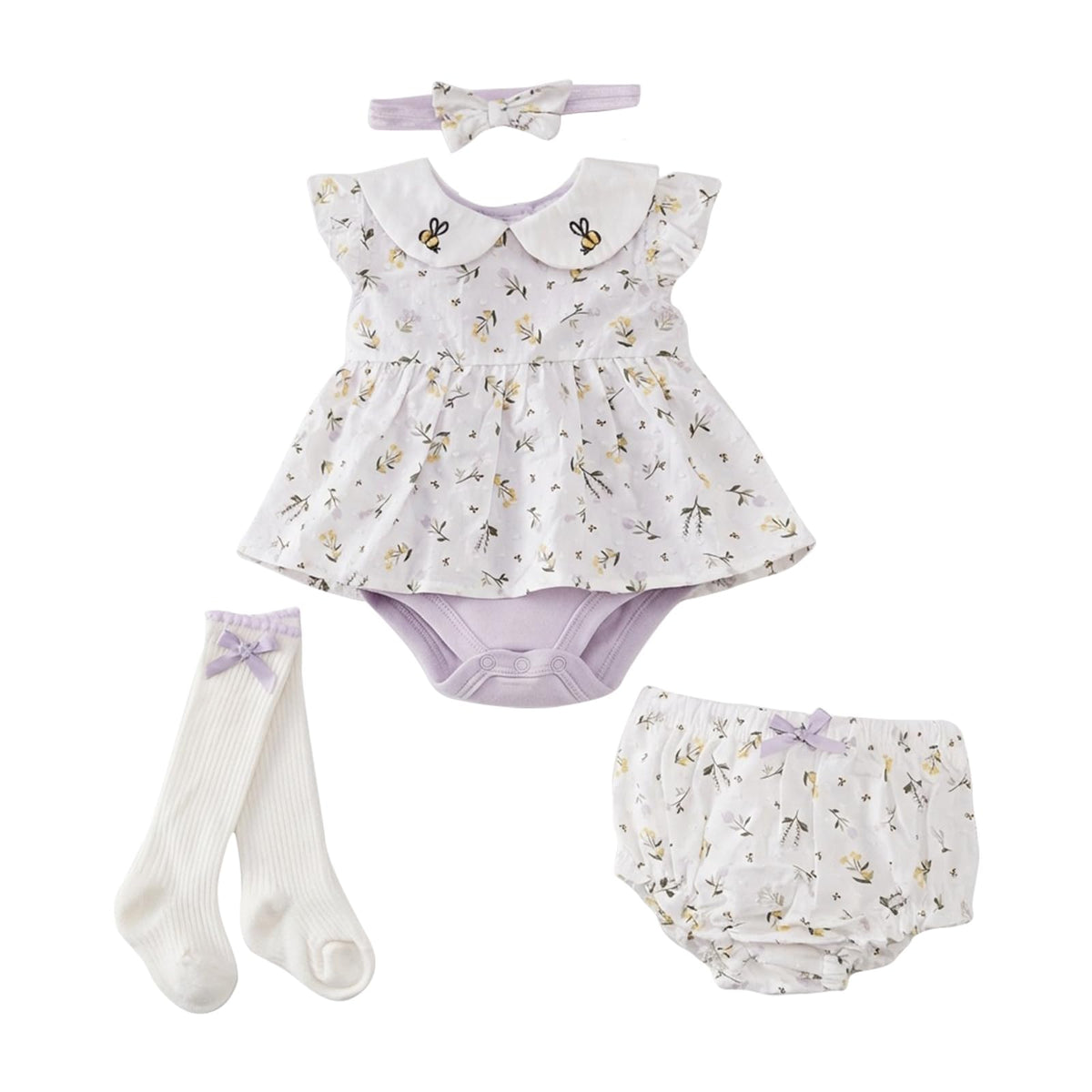 Infant Baby Girl Bodysuit Dress Summer Outfits Clothes