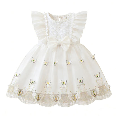 NNJXD Baby Girl Butterfly Dress Toddler Summer Tutu Princess Tulle Dresses