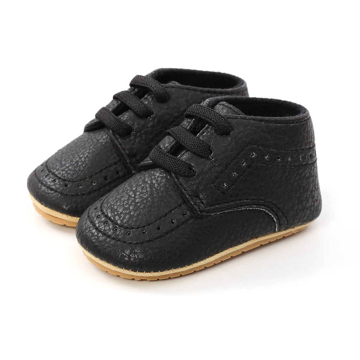 ohsofy Infant Baby Boy Oxford Shoes PU Leather Loafers Rubber and Soft Sole Wedding Dress Shoes Toddler Girl Baby Walking Shoes