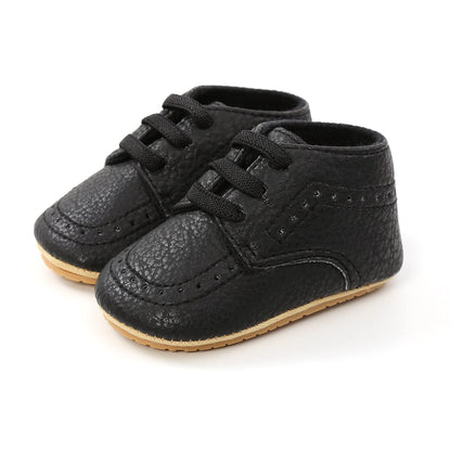 ohsofy Infant Baby Boy Oxford Shoes PU Leather Loafers Rubber and Soft Sole Wedding Dress Shoes Toddler Girl Baby Walking Shoes