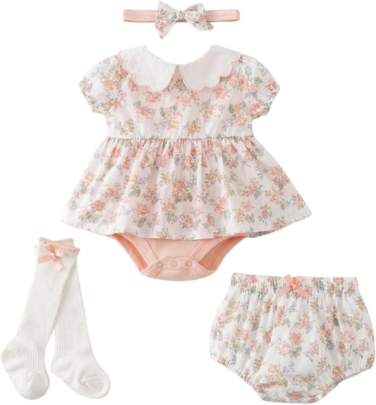 Infant Baby Girl Bodysuit Dress Summer Outfits Clothes
