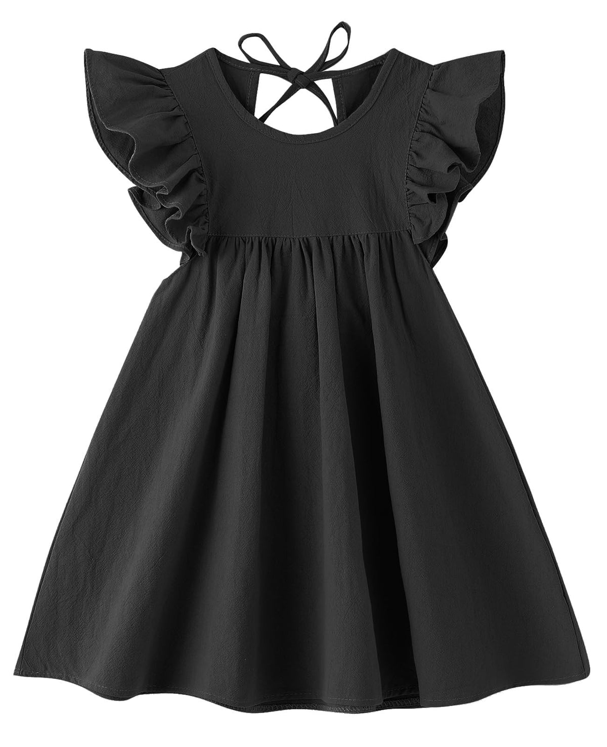 Girls Summer Dress Toddler Ruffle Sleeve Dresses