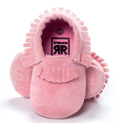 CENCIRILY Infant Baby Fringe Moccasin Slipper Boys Girls Tassel Crib Shoes