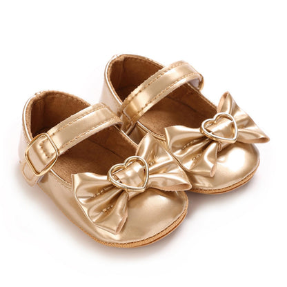 Baby Girls Mary Jane Flats Shoes with Non-Slip Soft Sole Toddler First Walkers Newborn Princess Dress Shoes