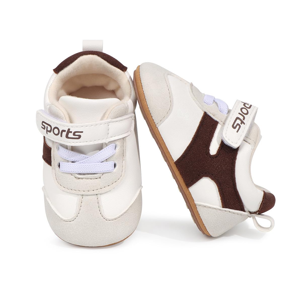 HsdsBebe Baby Boys Girls Pu Leather Hard Bottom Walking Sneakers Toddler Rubber Sole First Walkers Infant Cartoon Slippers Crib Shoes