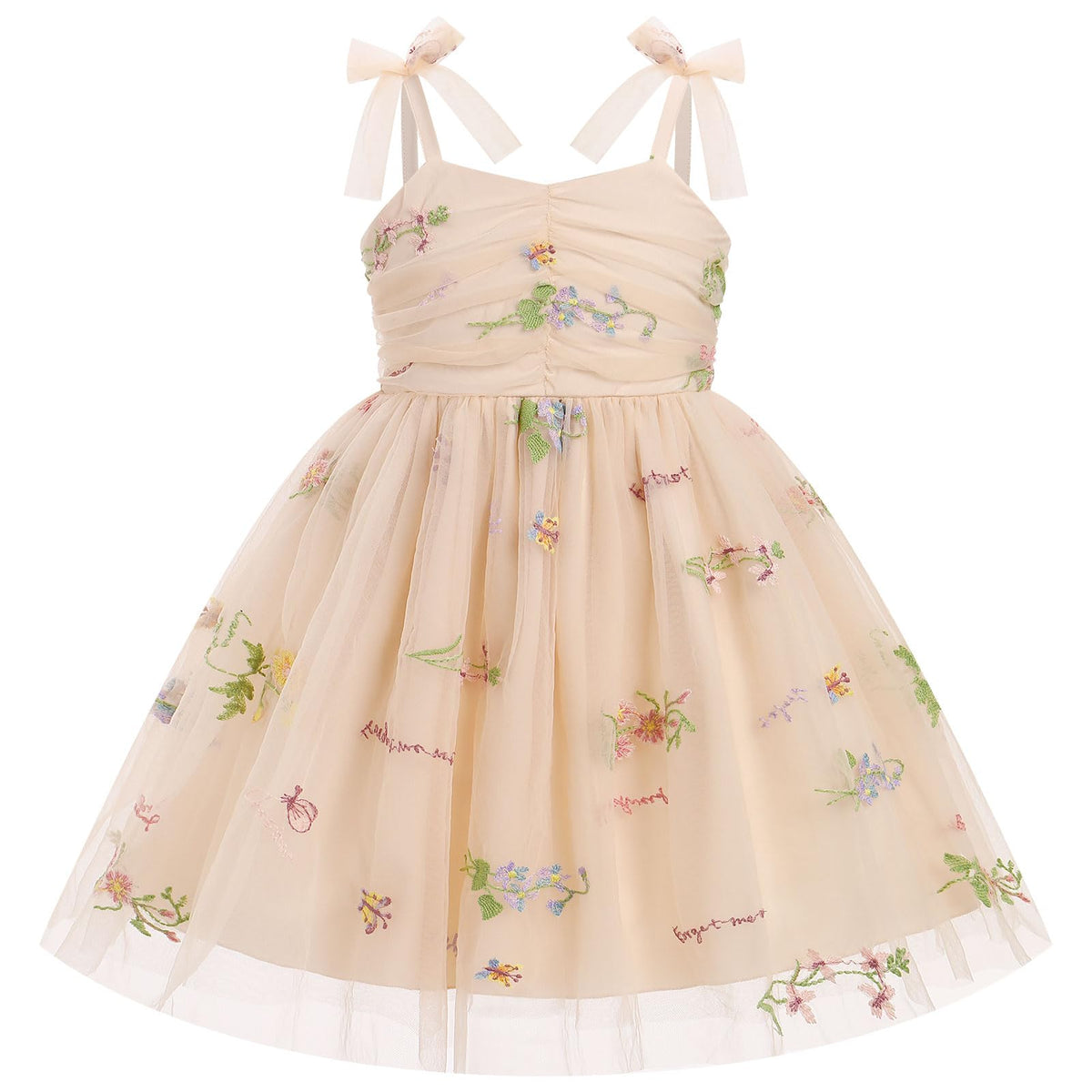 IBTOM CASTLE Toddler Baby Girl Birthday Dress Floral Sequin Tulle Tutu Dresses for Pageant Party Cake Smash Photoshoot