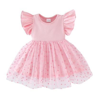 Baby Girl Butterfly Tutu Ruffle Sleeveless Dress 0-24 Months