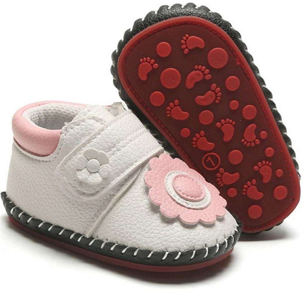 HsdsBebe Baby Boys Girls Pu Leather Hard Bottom Walking Sneakers Toddler Rubber Sole First Walkers Infant Cartoon Slippers Crib Shoes