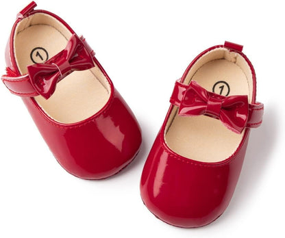 Baby Girls Mary Jane Flats Floral Princess Dress Crib Soft Sole Baby Shoes Infant First Walking Shoes