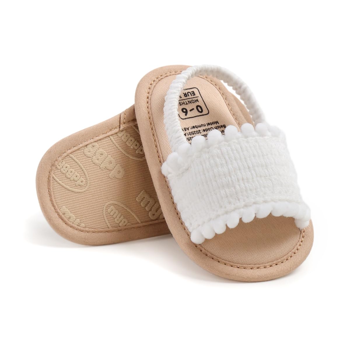 Ohwawadi Baby Boys Girls Sandals Soft Sole Summer Infant Wedding Dress Flat Shoes Beach Sandal Newborn Crib Shoes First Walkers