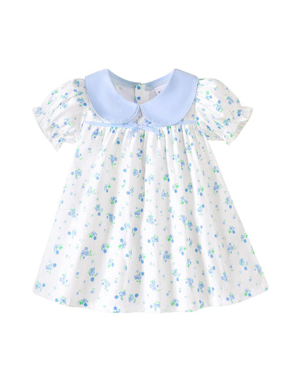 Kucnuzki Baby Girl Clothes Cute Spring Summer Sun Dresses Toddler Casual Puff Sleeve Floral Dress Girls Summer Outfits