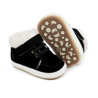 HsdsBebe Baby Boys Girls Pu Leather Hard Bottom Walking Sneakers Toddler Rubber Sole First Walkers Infant Cartoon Slippers Crib Shoes