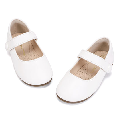 Hehainom Toddler Girls Dress Shoes Mary Jane Ballet Flats for Flower Girls