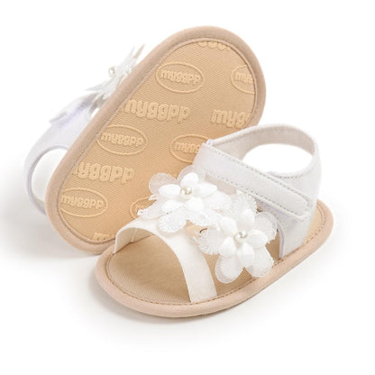 LAFEGEN Infant Baby Girls Summer Sandals Newborn Toddler First Walker Crib Dress Shoes (0-18Months)