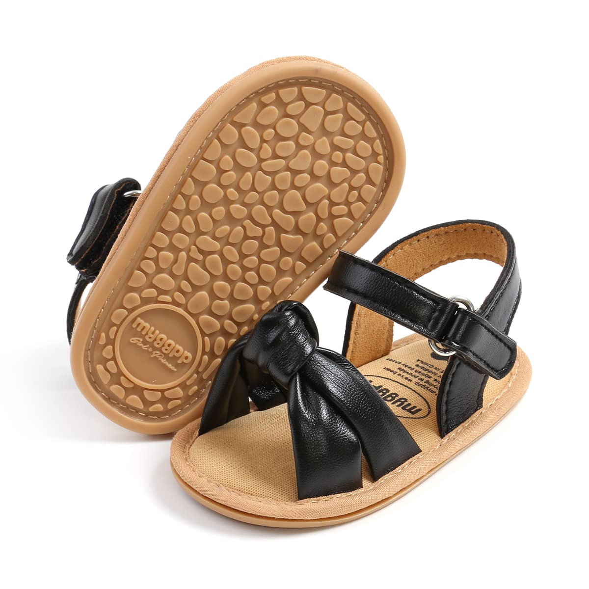 LAFEGEN Infant Baby Girls Summer Sandals Newborn Toddler First Walker Crib Dress Shoes (0-18Months)