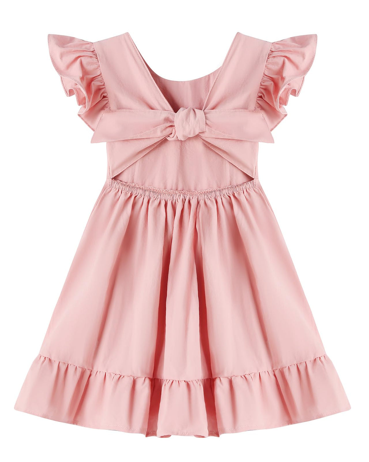 Toddler Girls Swing Backless Ruffle Hem Dress