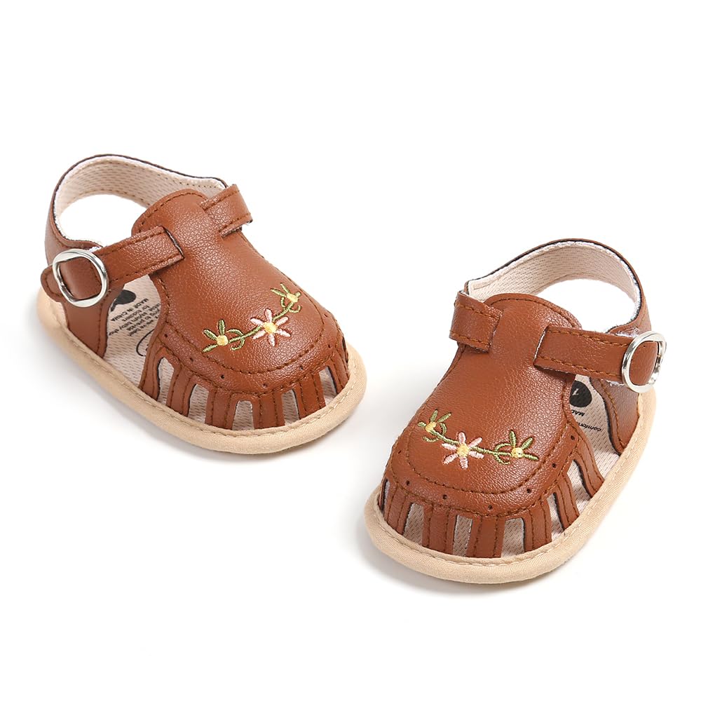 Infant Baby Girls Sandals Summer Baby Wedding Dress Flat Shoes Newborn Crib Shoes First Walkers Prewalkers Shoes