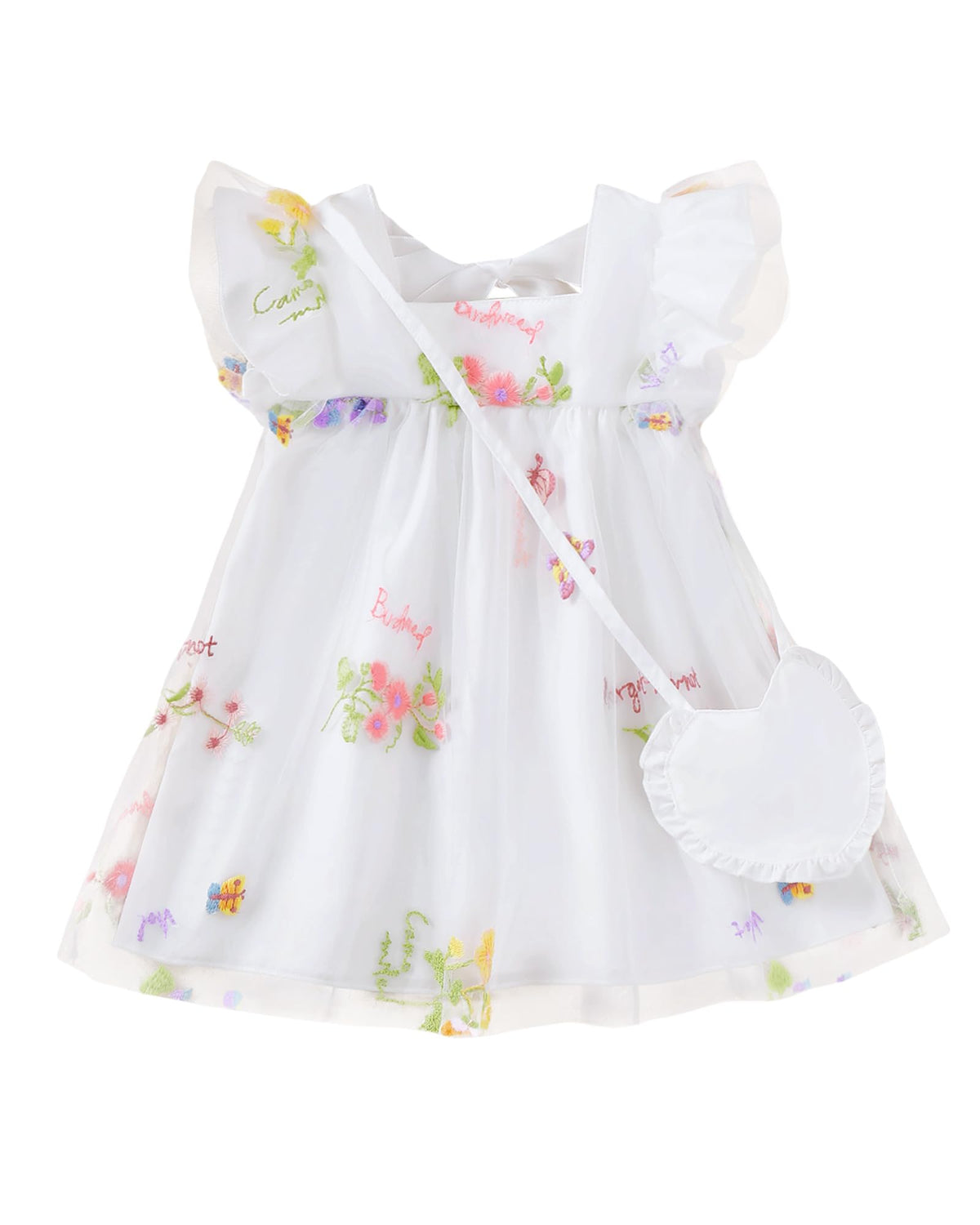 Kucnuzki Baby Girl Clothes Toddler Girls Summer Fairy Tulle Dress Ruffle Fly Sleeve Casual Sundress Cute Outfit for Kids