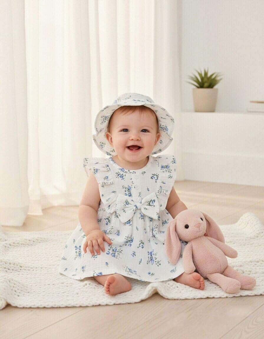 Vibebox Baby Girl Dresses Toddler Summer Princess Dress Clothes 0-18 Months
