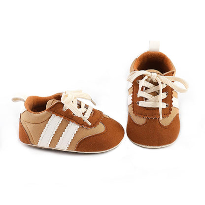 HsdsBebe Baby Boys Girls Pu Leather Hard Bottom Walking Sneakers Toddler Rubber Sole First Walkers Infant Cartoon Slippers Crib Shoes
