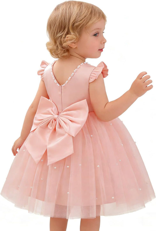 NNJXD Baby Girl Birthday Party Tutu Wedding Gown Toddler Tulle Dress