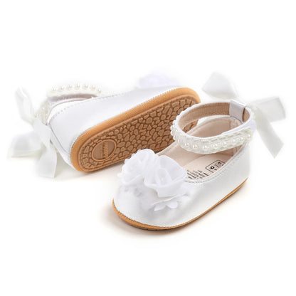 Baby Shoes Mary Jane Flats Non Slip Soft Sole Infant Toddler Sneakers First Walkers Party Christmas Dress Shoes