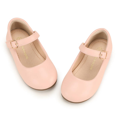 Hehainom Toddler Girls Dress Shoes Mary Jane Ballet Flats for Flower Girls
