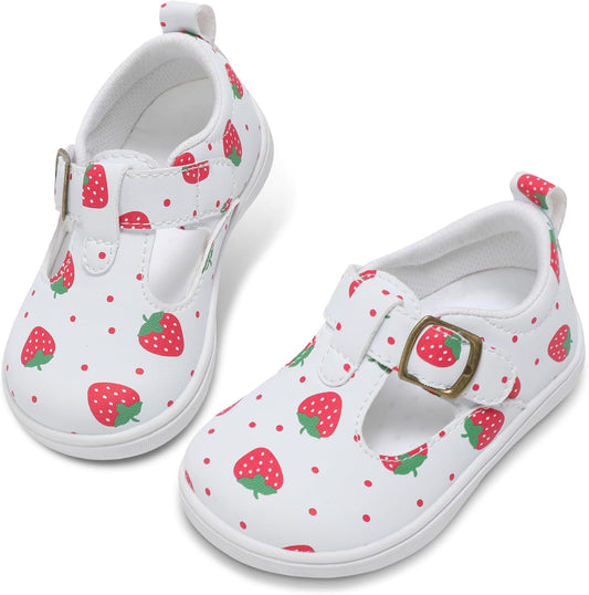 JOINFREE Toddler Girls Mary Jane Shoes T-Strap Princess Dress Flats Wide