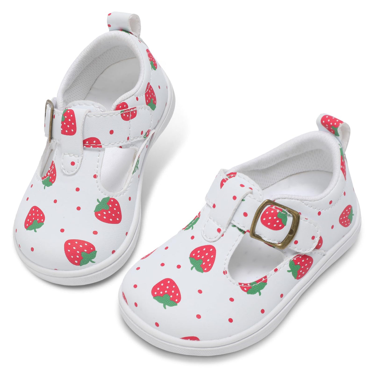 JOINFREE Toddler Girls Mary Jane Shoes T-Strap Princess Dress Flats Wide