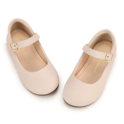 Hehainom Toddler Girls Dress Shoes Mary Jane Ballet Flats for Flower Girls