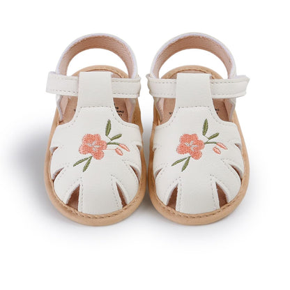 Infant Baby Girls Sandals Summer Baby Wedding Dress Flat Shoes Newborn Crib Shoes First Walkers Prewalkers Shoes