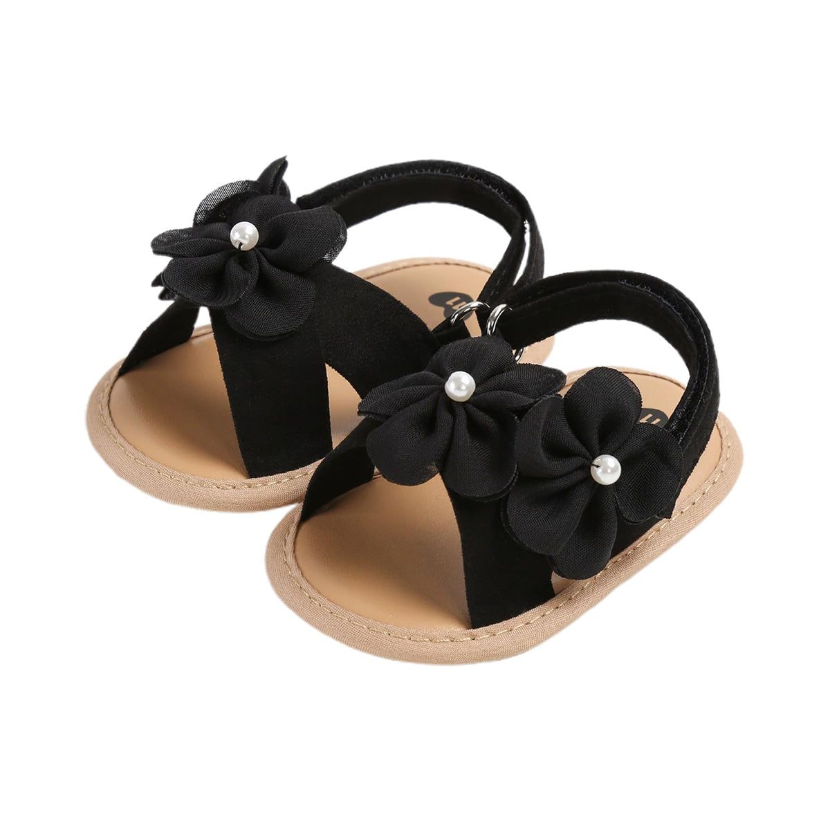 Baby Girl Sandals Flower Bowknot Soft Sole Anti Slip Rubber Wedding Dress Flats Toddler First Walking Shoes