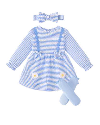 Renotemy Baby Girls Dress Fall Winter Toddler Princess Dress 0-24 Months