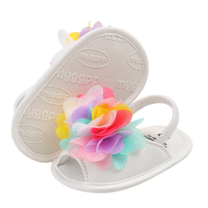 LAFEGEN Infant Baby Girls Summer Sandals Newborn Toddler First Walker Crib Dress Shoes (0-18Months)