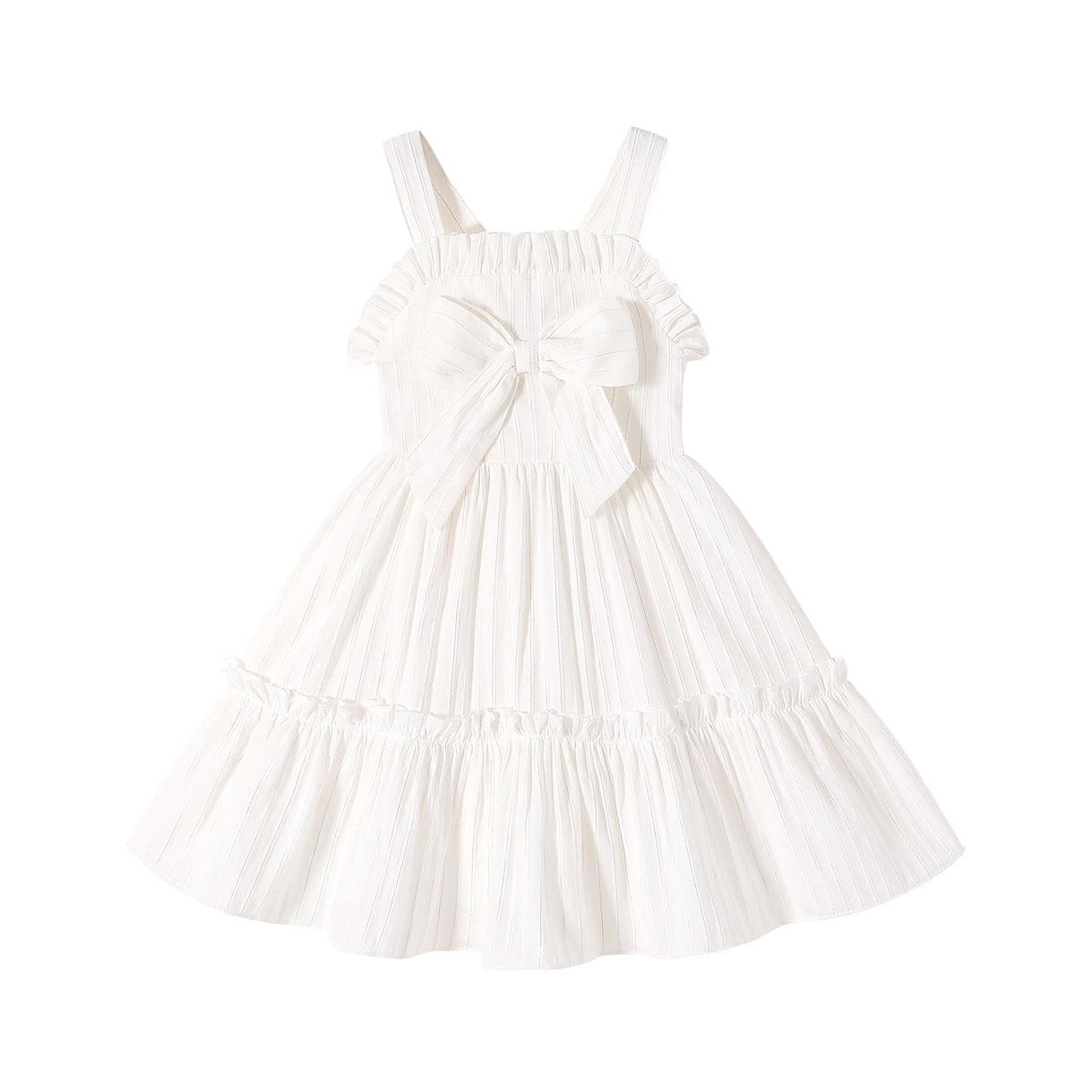 HAPPYMA Toddler Dress Baby Girl Sleeveless Ruffle Summer Clothes