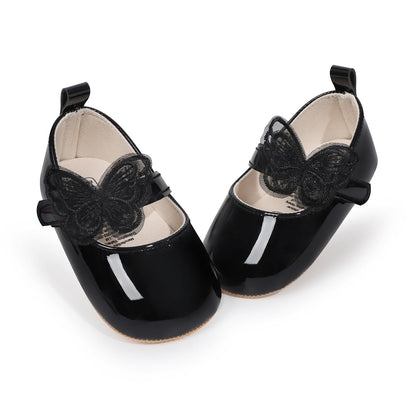 HsdsBebe Infant Baby Girls Mary Jane Flats Bow Non-Slip Soft Sole Princess Toddler First Walkers Sneaker Wedding Dress Shoes