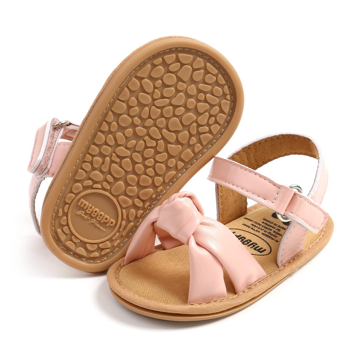 LAFEGEN Infant Baby Girls Summer Sandals Newborn Toddler First Walker Crib Dress Shoes (0-18Months)