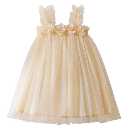 Nileafes Toddler Summer Dress Baby Girl Strap Floral A Line Dress Sleeveless Beach Butterfly Sundress for Toddler Girl