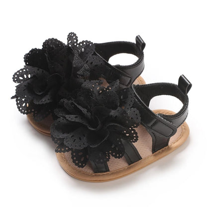 LAFEGEN Infant Baby Girls Summer Sandals Newborn Toddler First Walker Crib Dress Shoes (0-18Months)