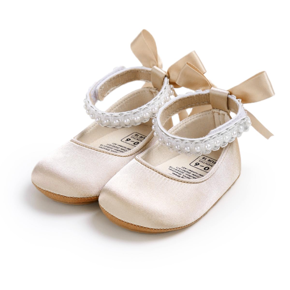 Baby Girls Mary Jane Flats with Bowknot Floral Princess Wedding Dress Shoes Soft Newborn Infant Crib First Walkers Prewalker