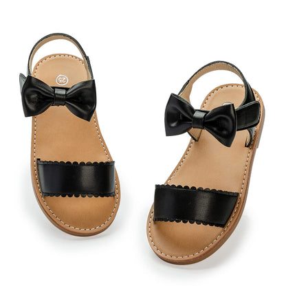 Toddler Girls Sandals Little Girl Summer Flat Sandal Baby Open Toe Outdoor Beach Holiday Dress Shoes
