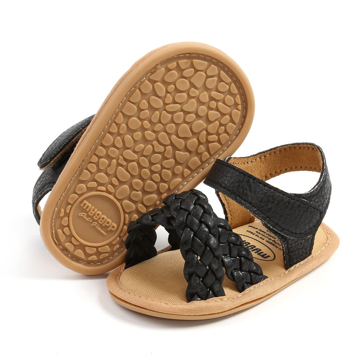 LAFEGEN Infant Baby Girls Summer Sandals Newborn Toddler First Walker Crib Dress Shoes (0-18Months)