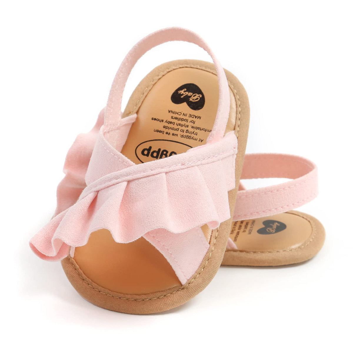 Baby Girl Sandals Flower Bowknot Soft Sole Anti Slip Rubber Wedding Dress Flats Toddler First Walking Shoes