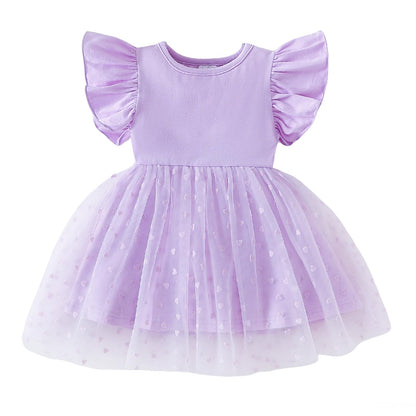 Baby Girl Butterfly Tutu Ruffle Sleeveless Dress 0-24 Months