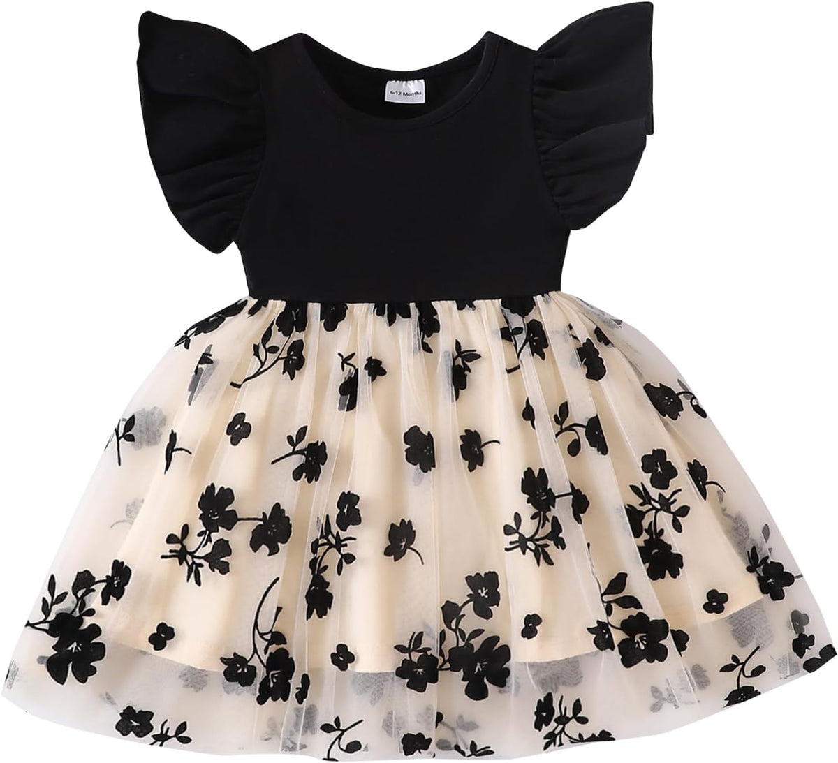 Baby Girl Butterfly Tutu Ruffle Sleeveless Dress 0-24 Months