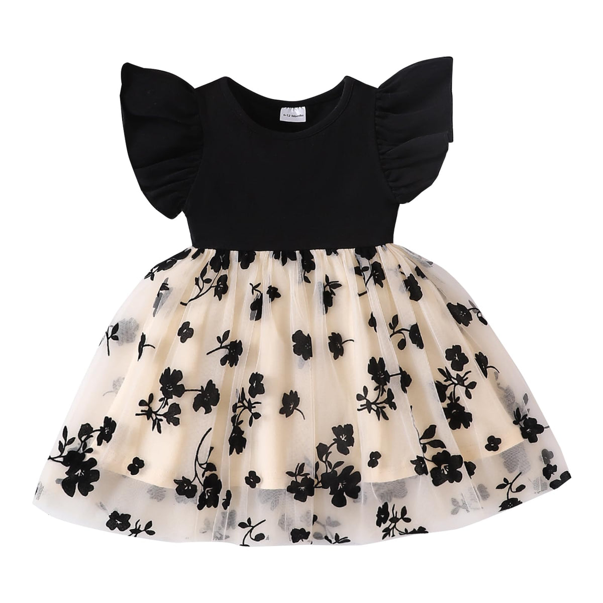 Baby Girl Butterfly Tutu Ruffle Sleeveless Dress 0-24 Months